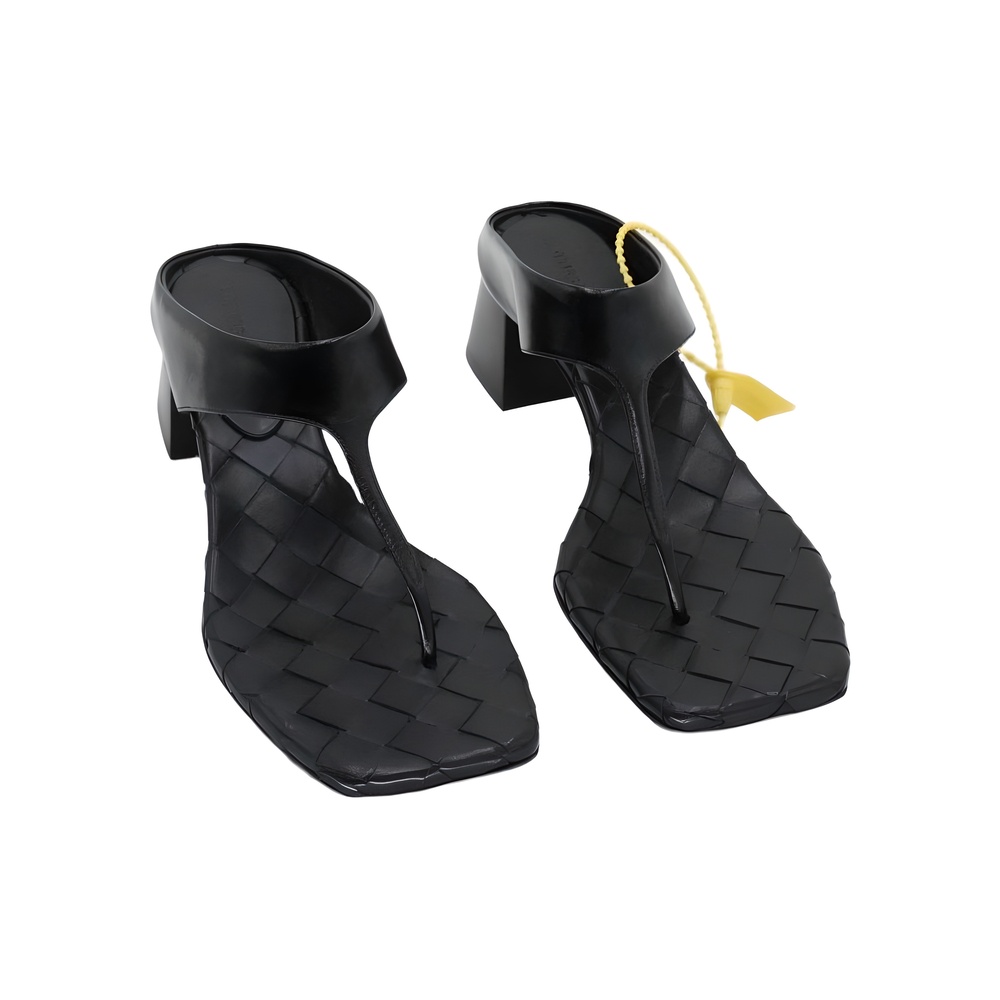 Bottega Veneta Burgundy Marella Thong Sandals Black Size Sz EU 38 and 39